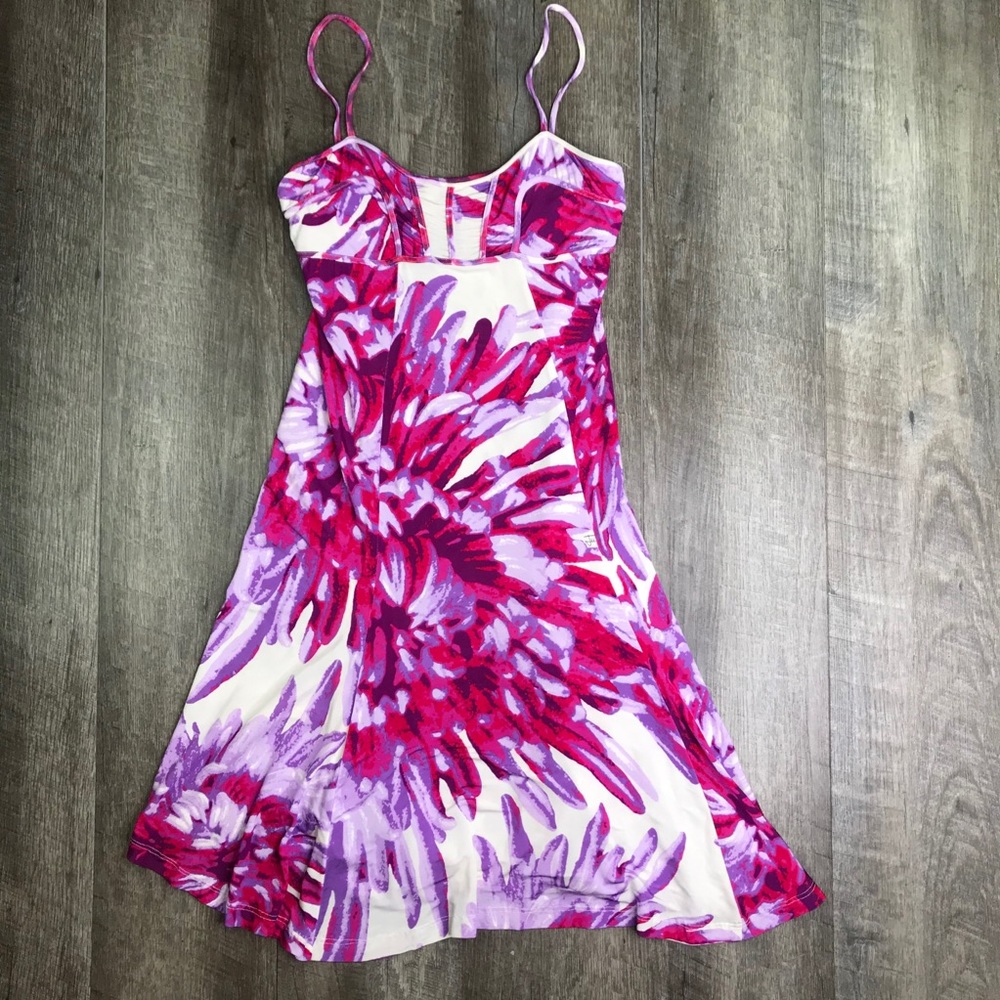 Just Cavalli Pink Purple Stretch Cami Dress Size 8